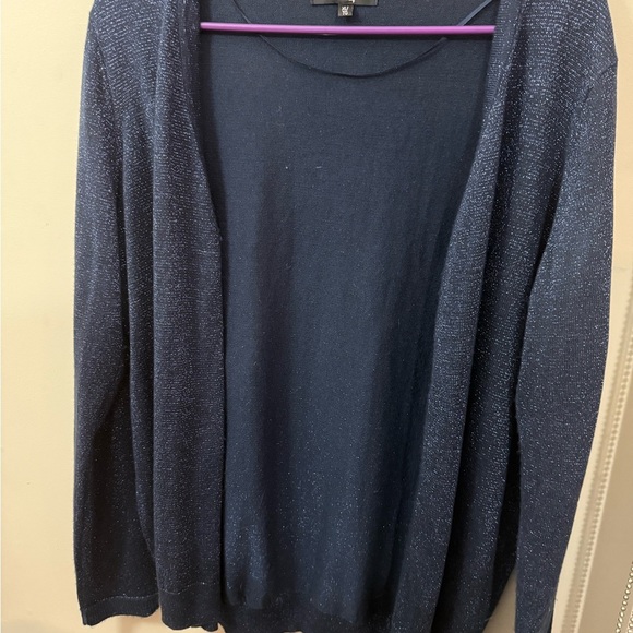 George Blue Open Front Cardigan Sweater - Picture 2 of 4